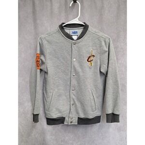 NBA‎ Cleveland Cavaliers Kids Gray Varsity Sweatshirt Jacket Youth Medium 8 C6